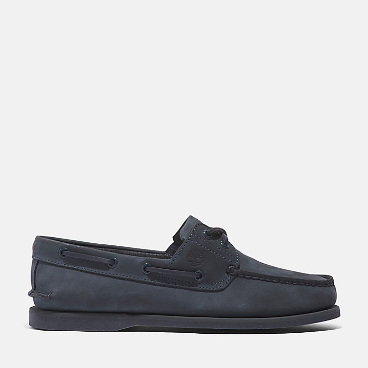 Classic Leather Boat Shoe for Men in Dark Blue