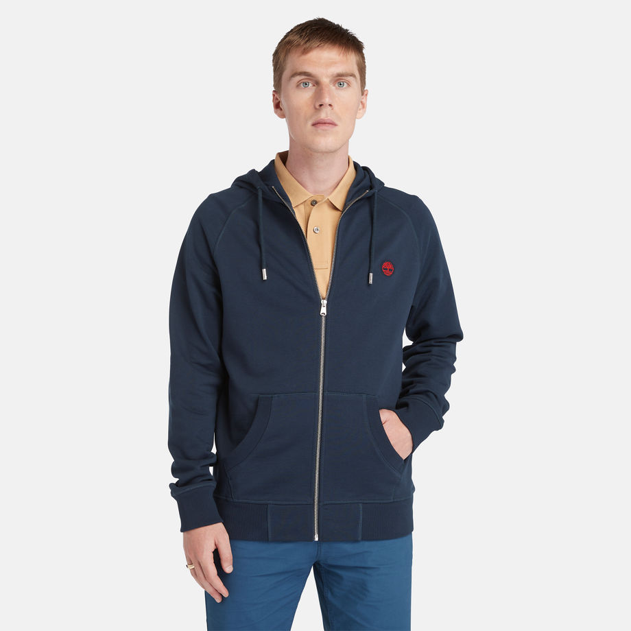 Timberland Exeter Loopback Hoodie For Men In Navy Navy, Size L