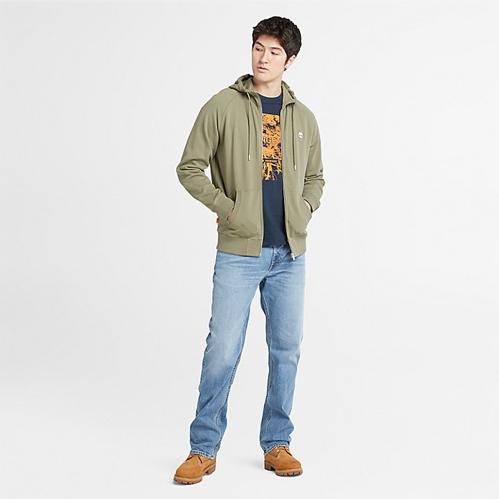 Exeter Loopback Hoodie for Men in Light Green