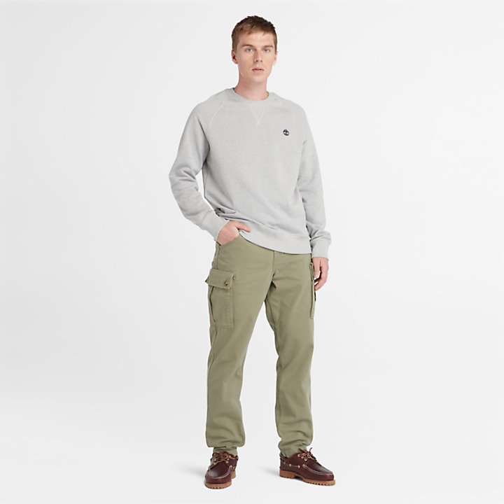 Exeter Loopback-Sweatshirt mit Rundhalsausschnitt für Herren in Grau-
