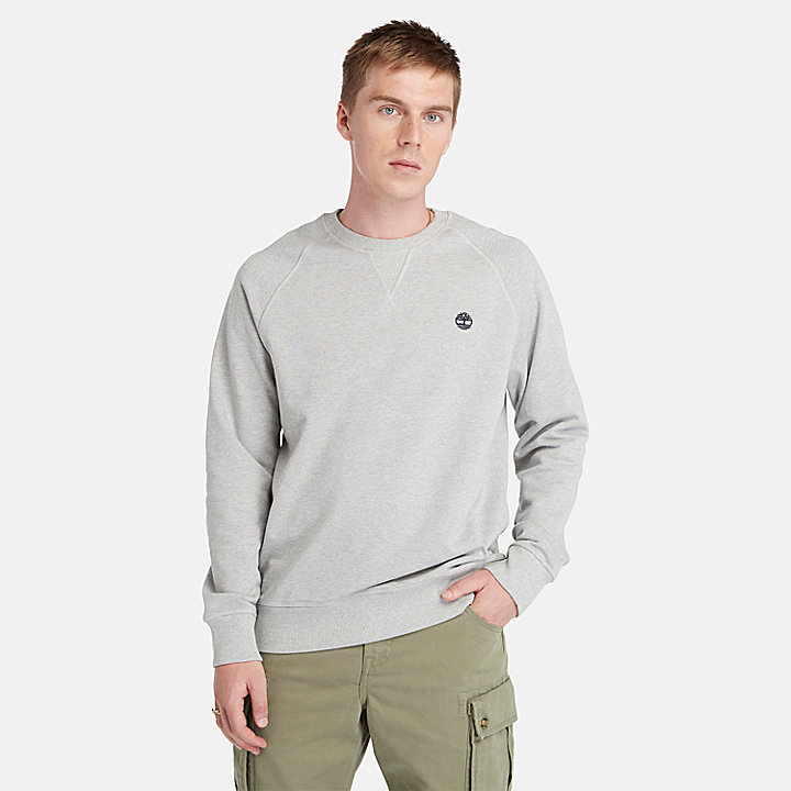 Exeter Loopback Crewneck Sweatshirt for Men in Grey
