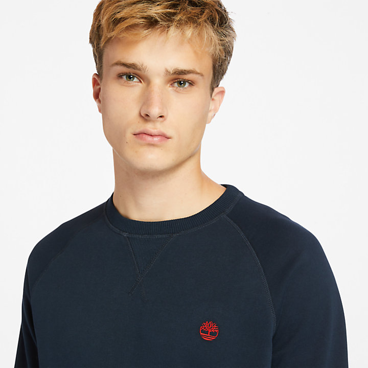 Exeter Loopback-Sweatshirt mit Rundhalsausschnitt für Herren in Navyblau-