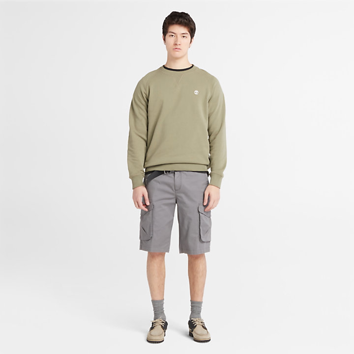 Exeter Loopback-Sweatshirt mit Rundhalsausschnitt für Herren in Grün-