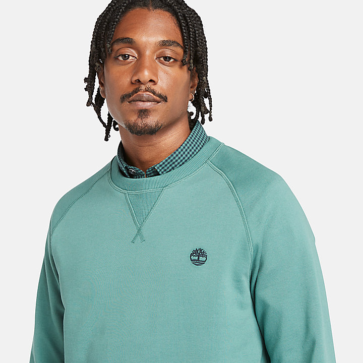 Exeter Sweatshirt met ronde hals voor heren in groenblauw