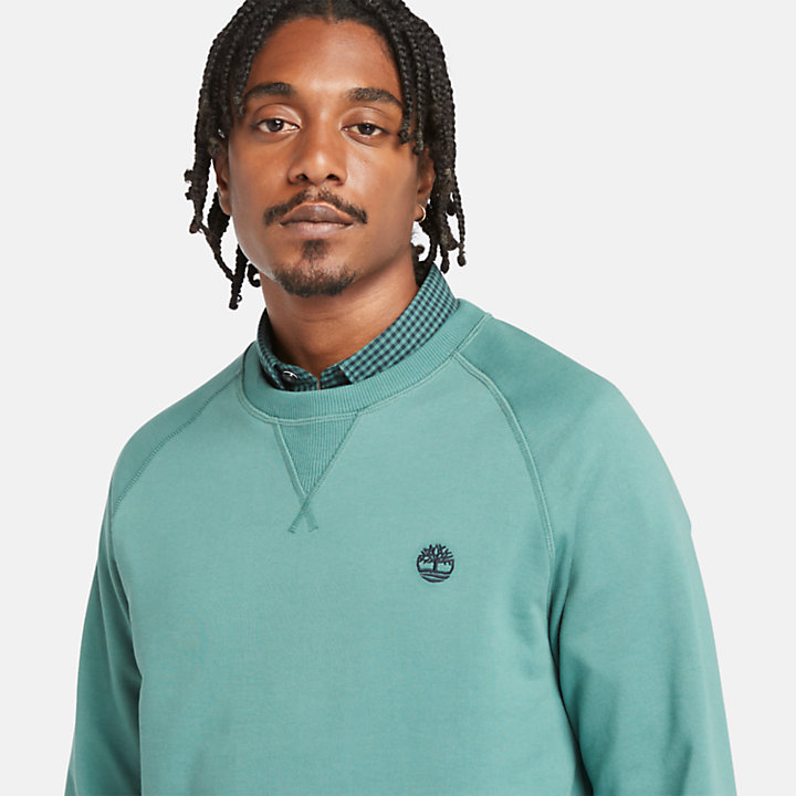 Exeter Sweatshirt met ronde hals voor heren in groenblauw-