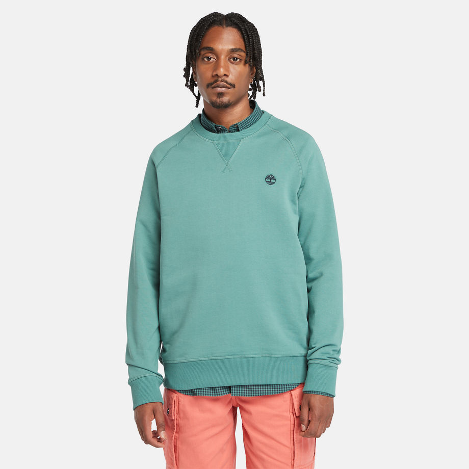 Timberland Exeter Loopback Crewneck Sweatshirt For Men In Teal Teal, Size XXL