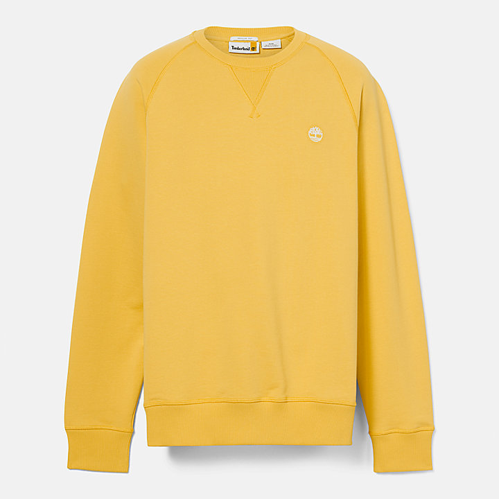 Exeter Loopback Crewneck Sweatshirt for Men in Light Yellow