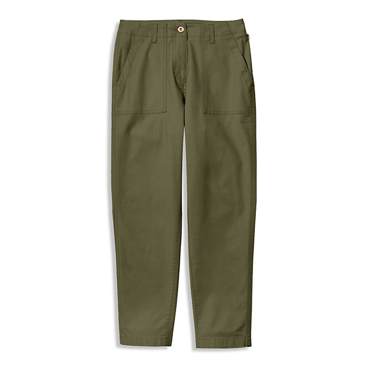 Pantalon utilitaire pour femme en vert foncé-