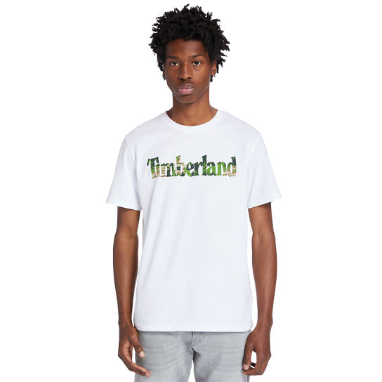 T-shirt Kennebec River à logo pour homme en blanc | Timberland