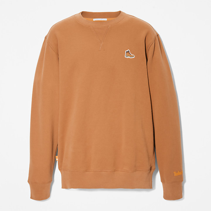 Organic Cotton Boot Sweatshirt for Men in Brown-