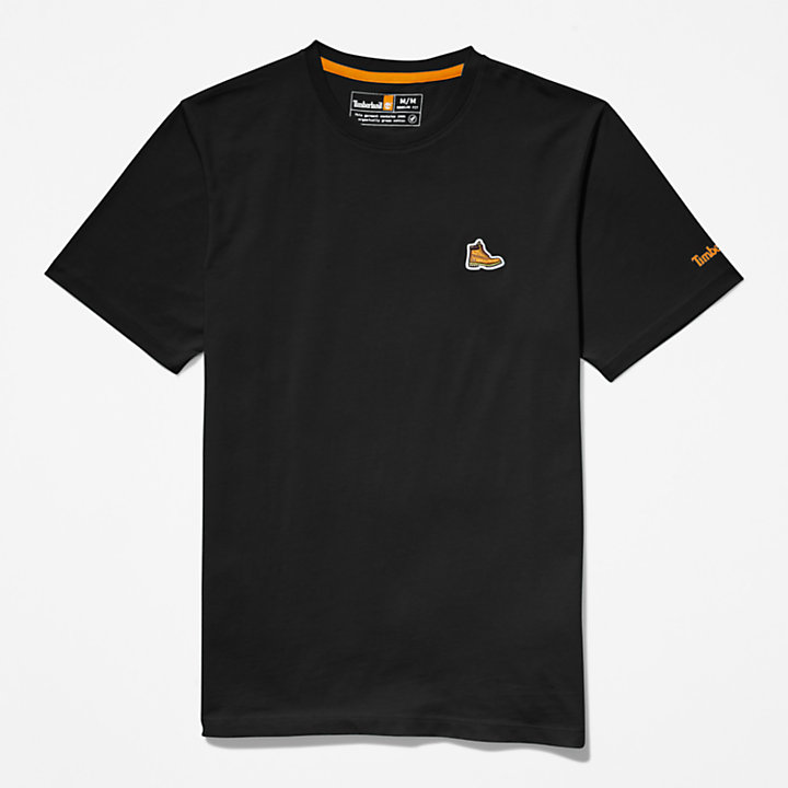 T-Shirt mit Stiefellogo für Herren in Schwarz-