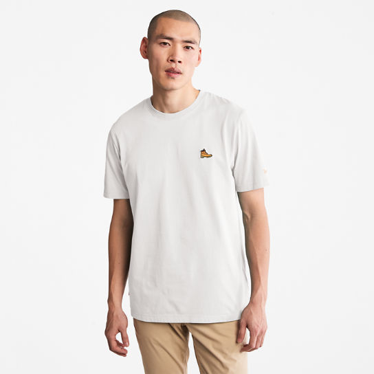 T-Shirt mit Stiefel-Logo für Herren in Weiß | Timberland