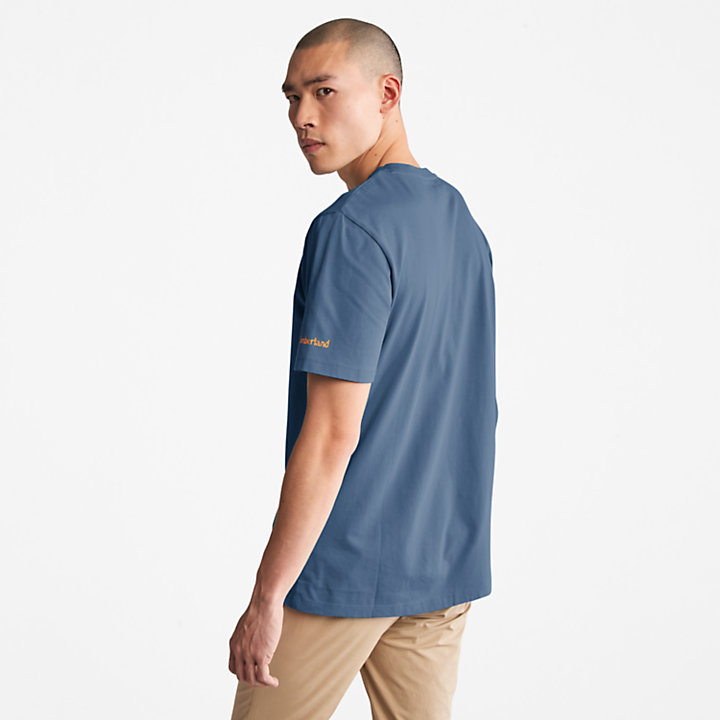 Camiseta con Logotipo de Bota para Hombre en azul marino-