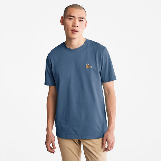 T-shirt da Uomo con Logo a Stivale in blu marino | Timberland