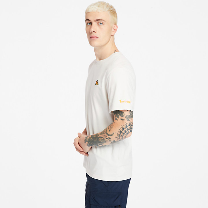 T-shirt à logo bottine pour homme en blanc-