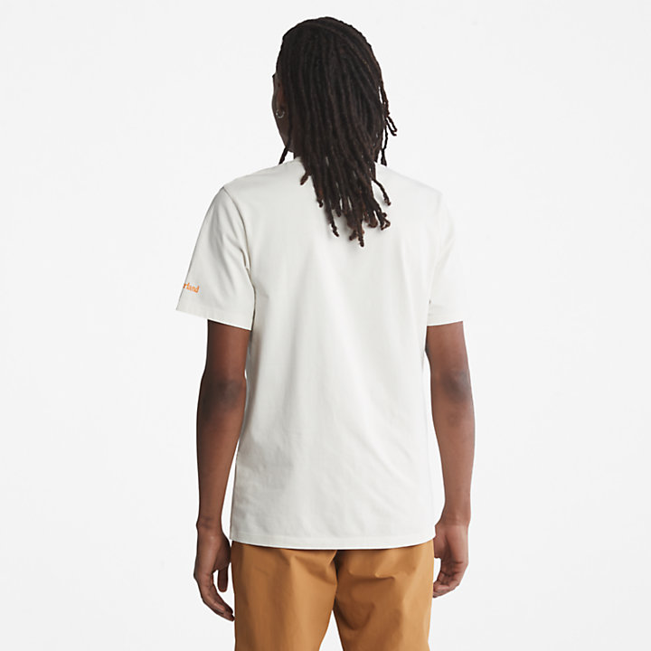 T-Shirt mit Stiefel-Logo für Herren in Weiß-