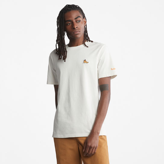 T-shirt à logo bottine pour homme en blanc | Timberland