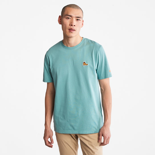 T-Shirt mit Stiefel-Logo für Herren in Blau | Timberland