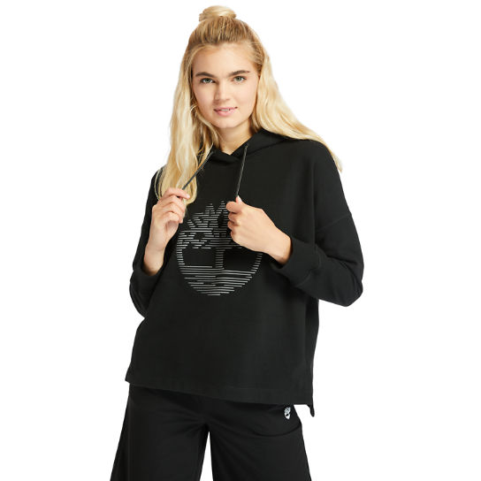 Reflective Logo Hoodie for Women in Black | Timberland