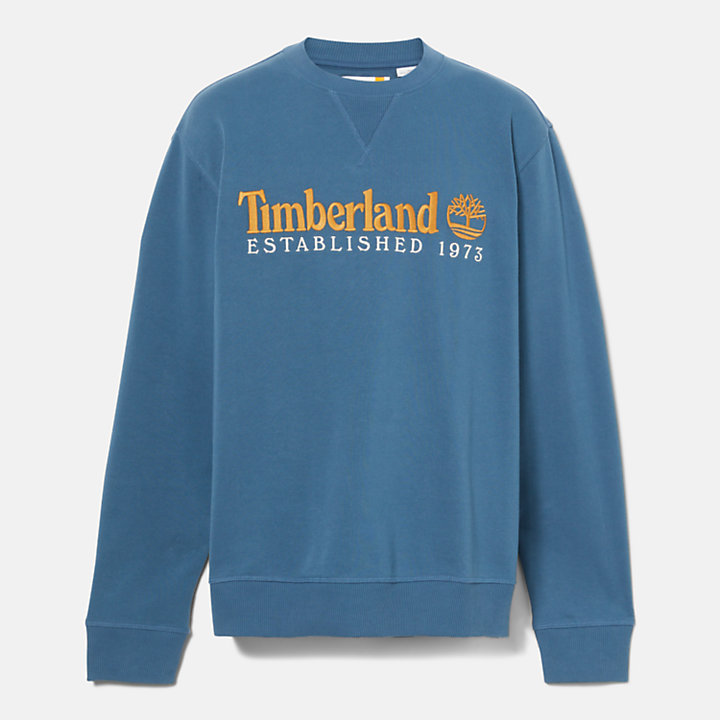 Est. 1973 Sweatshirt mit Rundhalsausschnitt und Logo für Herren in Blau-