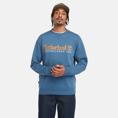 Timberland Est. 1973 Sweatshirt Mit Rundhalsausschnitt Und Logo Für Herren In Blau Blau