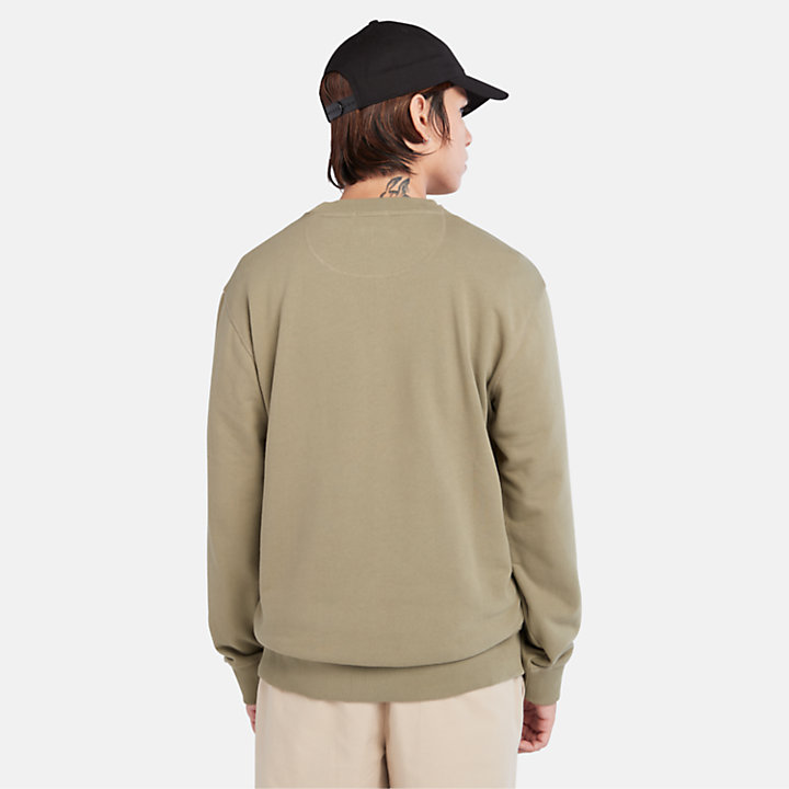 Sweatshirt met ronde hals 'Est. 1973' voor heren in groen-