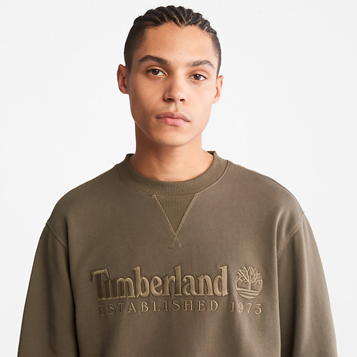 Outdoor Heritage Crewneck Sweatshirt for Men in Dark Green-