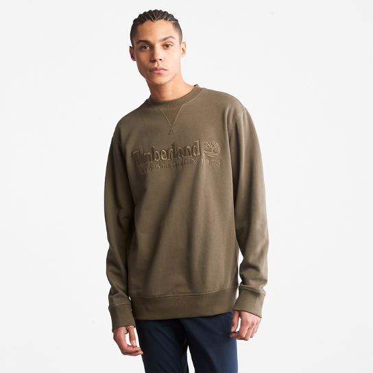 Outdoor Heritage Crewneck Sweatshirt for Men in Dark Green | Timberland