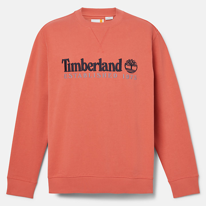 Est. 1973 Sweatshirt mit Rundhalsausschnitt und Logo für Herren in Orange-