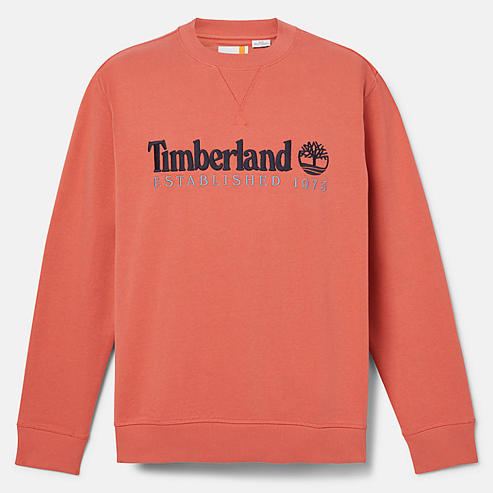 Est. 1973 Sweatshirt mit Rundhalsausschnitt und Logo für Herren in Orange