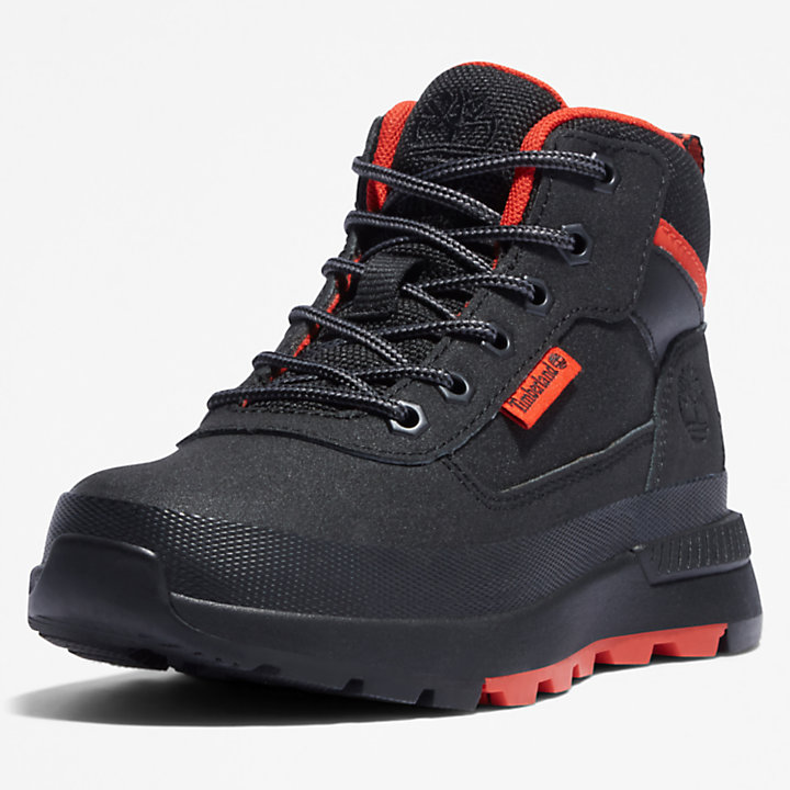 Field Trekker Hiking Boot for Youth in Black/Red-