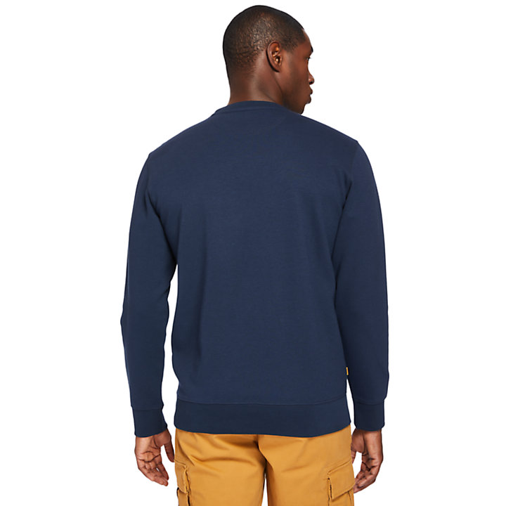Mountain-to-River Graphic Sweatshirt for Men in Navy-