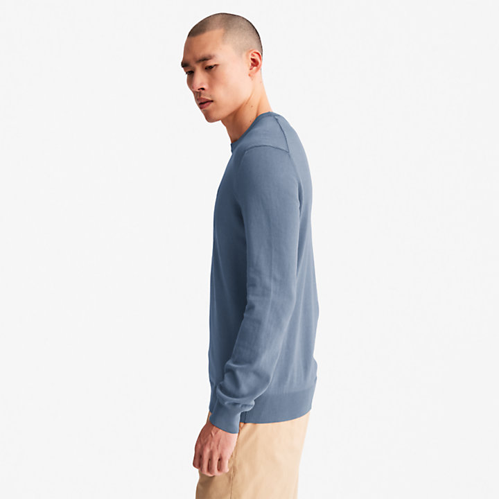 Stückgefärbtes Sweatshirt für Herren in Navyblau-