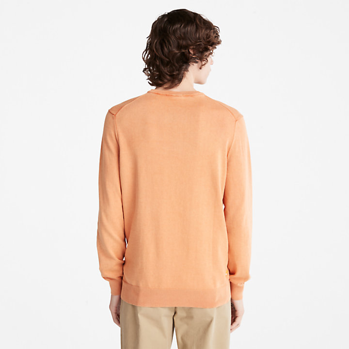 EK+ trui met ronde hals voor heren in oranje-