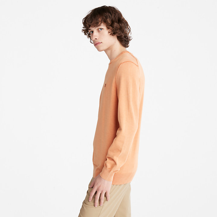 Jersey de cuello redondo EK+ para hombre en naranja-