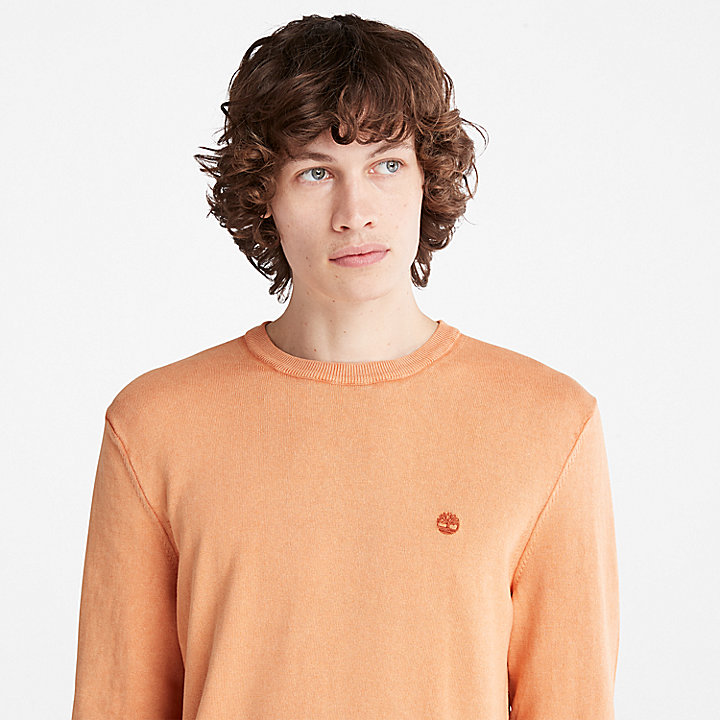 EK+ trui met ronde hals voor heren in oranje