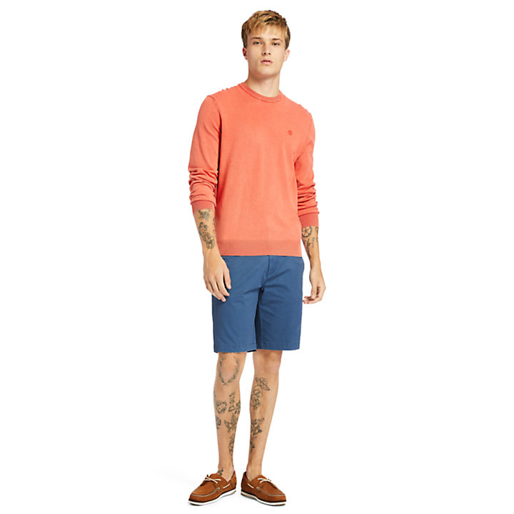 Felpa da Uomo garment-dyed in color corallo-