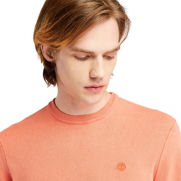 Maglione Leggero da Uomo effetto lavato in arancione-