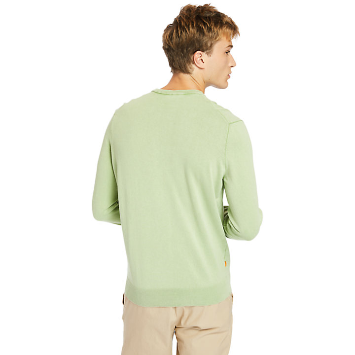 Stückgefärbtes Sweatshirt für Herren in Grün-
