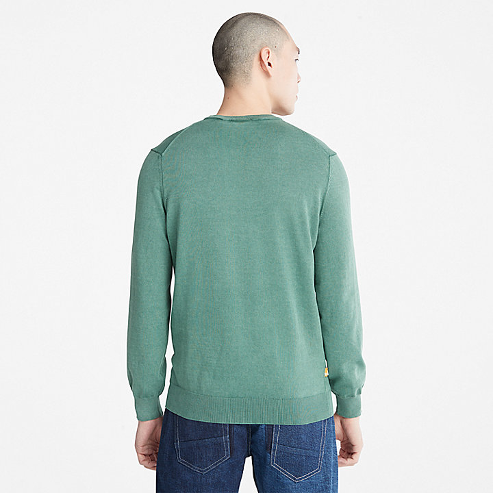 EK+ trui met ronde hals voor heren in groen