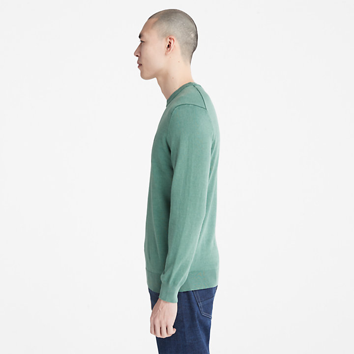 EK+ trui met ronde hals voor heren in groen-