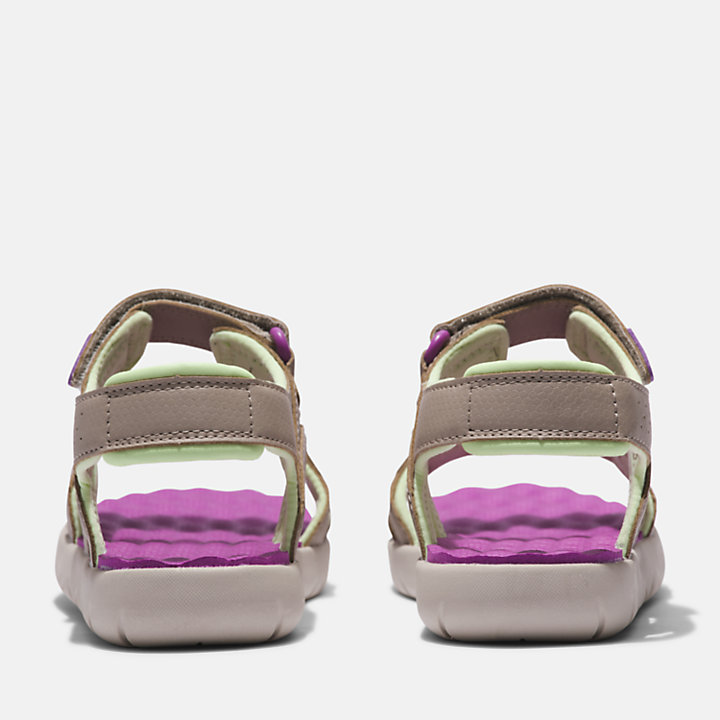 Perkins Row Sandale mit zwei Riemen für Kinder in Beige/Violett-