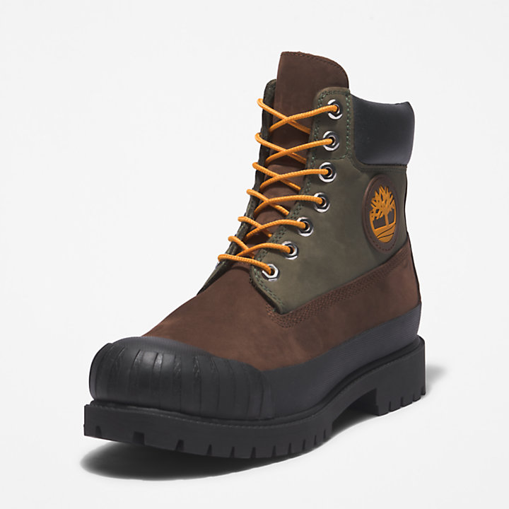 Timberland Premium® 6 Inch Rubber-Toe Boot for Men in Dark Brown-