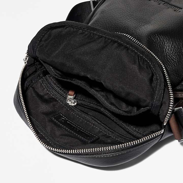 Tuckerman Contemporary Leather Crossbody Bag in Black-