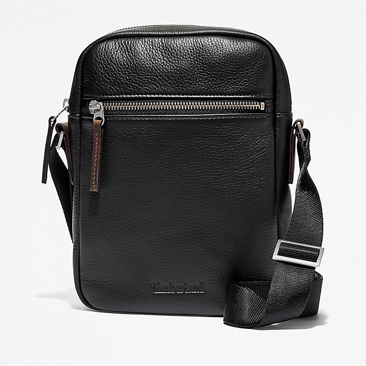 Tuckerman Contemporary Leather Crossbody Bag in Black