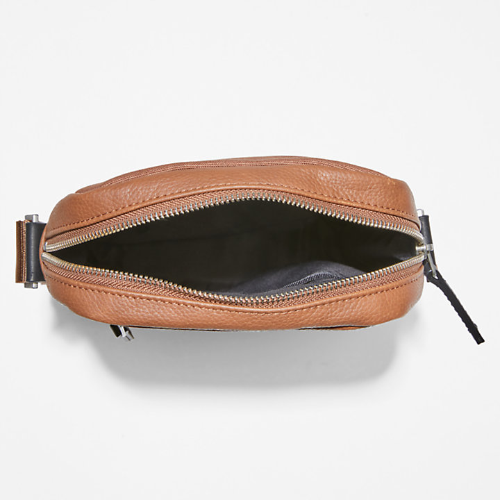 Tuckerman Contemporary Leather Crossbody Bag in Brown-
