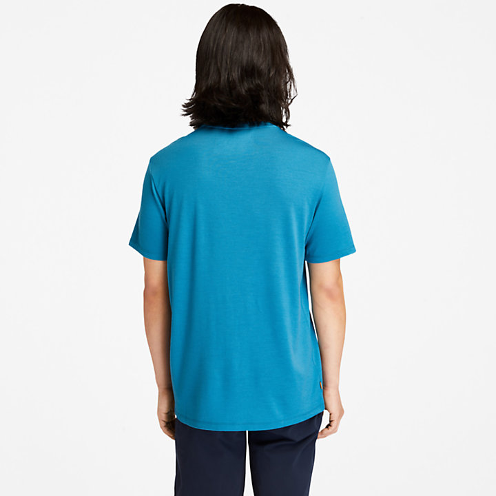 Eco-Ready Merino T-shirt voor heren in groenblauw-