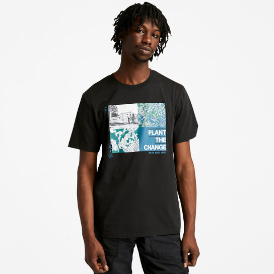 T-shirt à motif Nature Needs Heroes™ pour homme en noir | Timberland