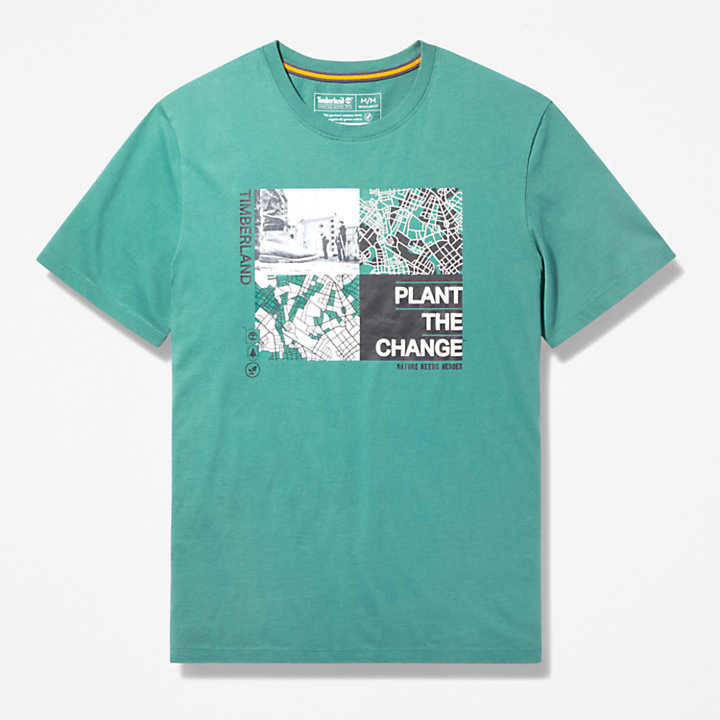 Camiseta con Estampado Gráfico Nature Needs Heroes™ para Hombre en verde-