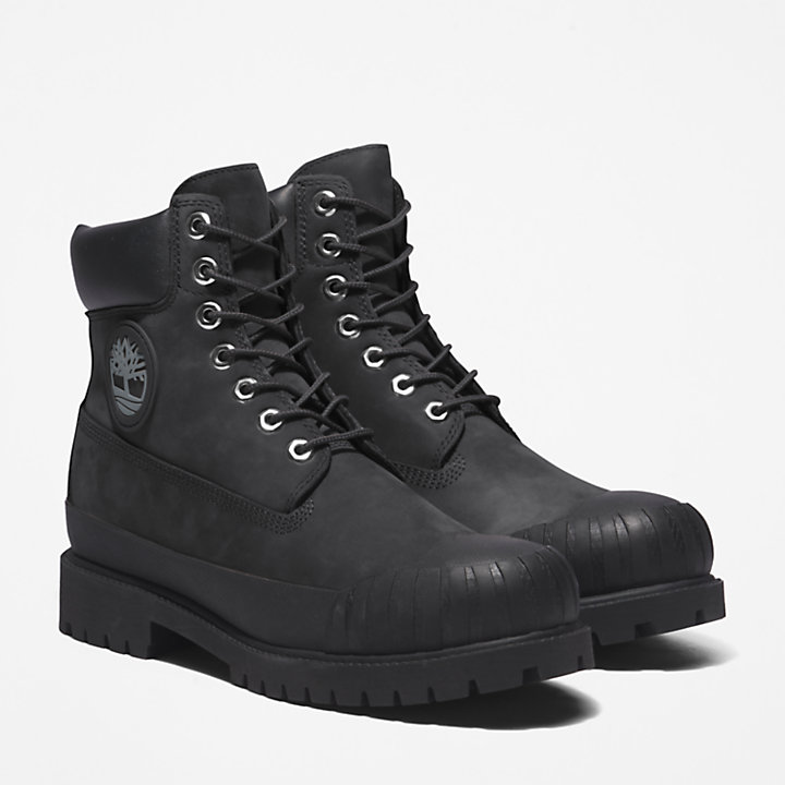 Timberland Premium® 6 Inch Rubber-Toe Boot for Men in Black-